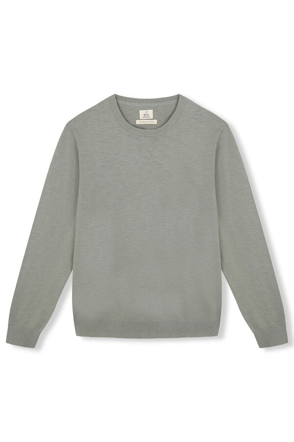 OOTO Jersey cuello redondo algod&oacute;n Kaki