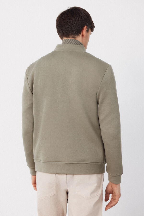 Cortefiel C&aacute;rdigan tejido combinado Kaki