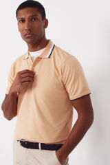 Cortefiel Polo estructura cuello fantas&iacute;a Naranja