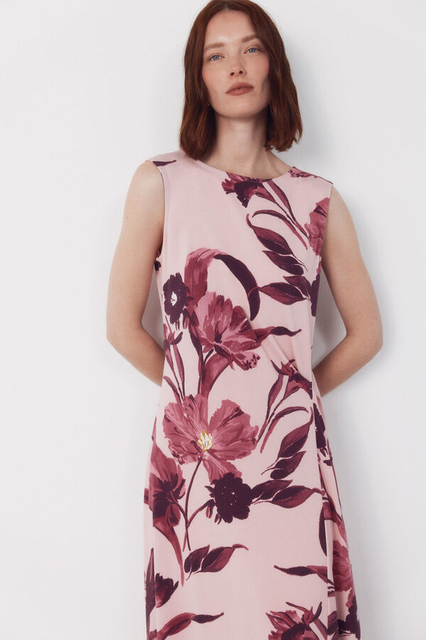 Cortefiel Vestido con nudo lateral Multicolor