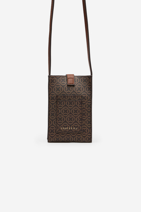 Cortefiel Funda para celular estampada Estampado marr&oacute;n