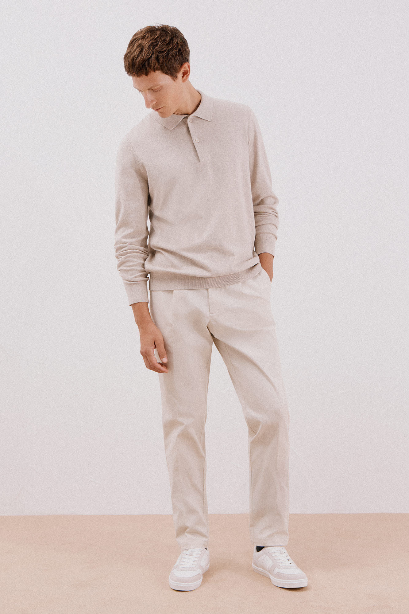 Cortefiel Su&eacute;ter algod&oacute;n cashmere cuello redondo ajustado