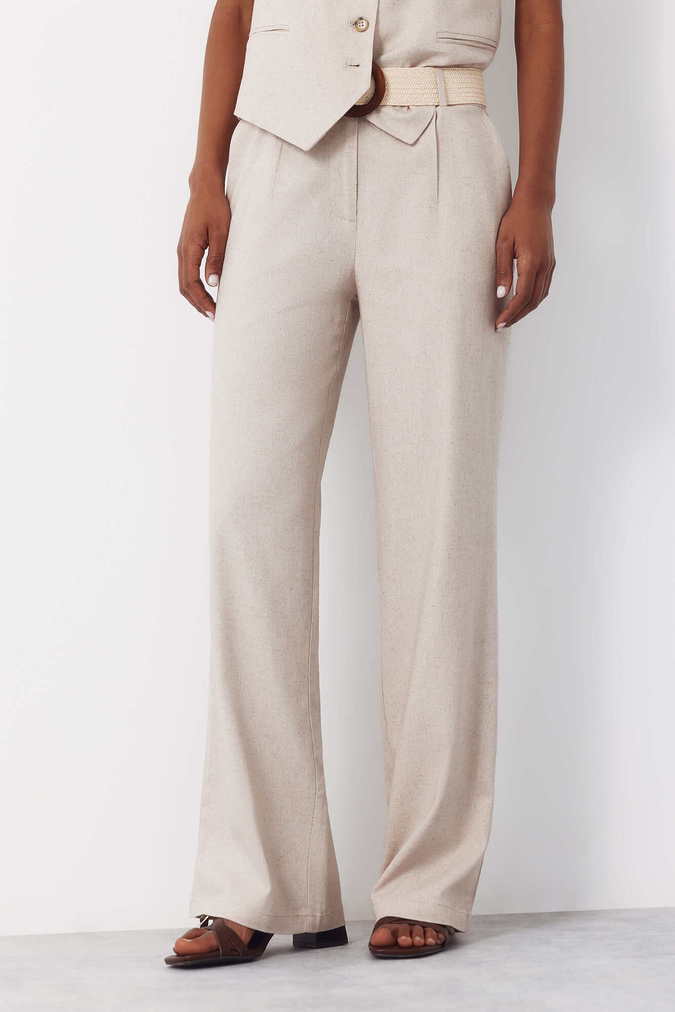 Cortefiel Pantal&oacute;n ancho de lino
