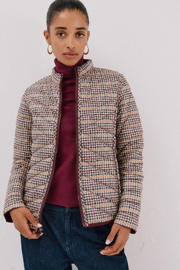 Cortefiel Chamarra reversible plumas Vino