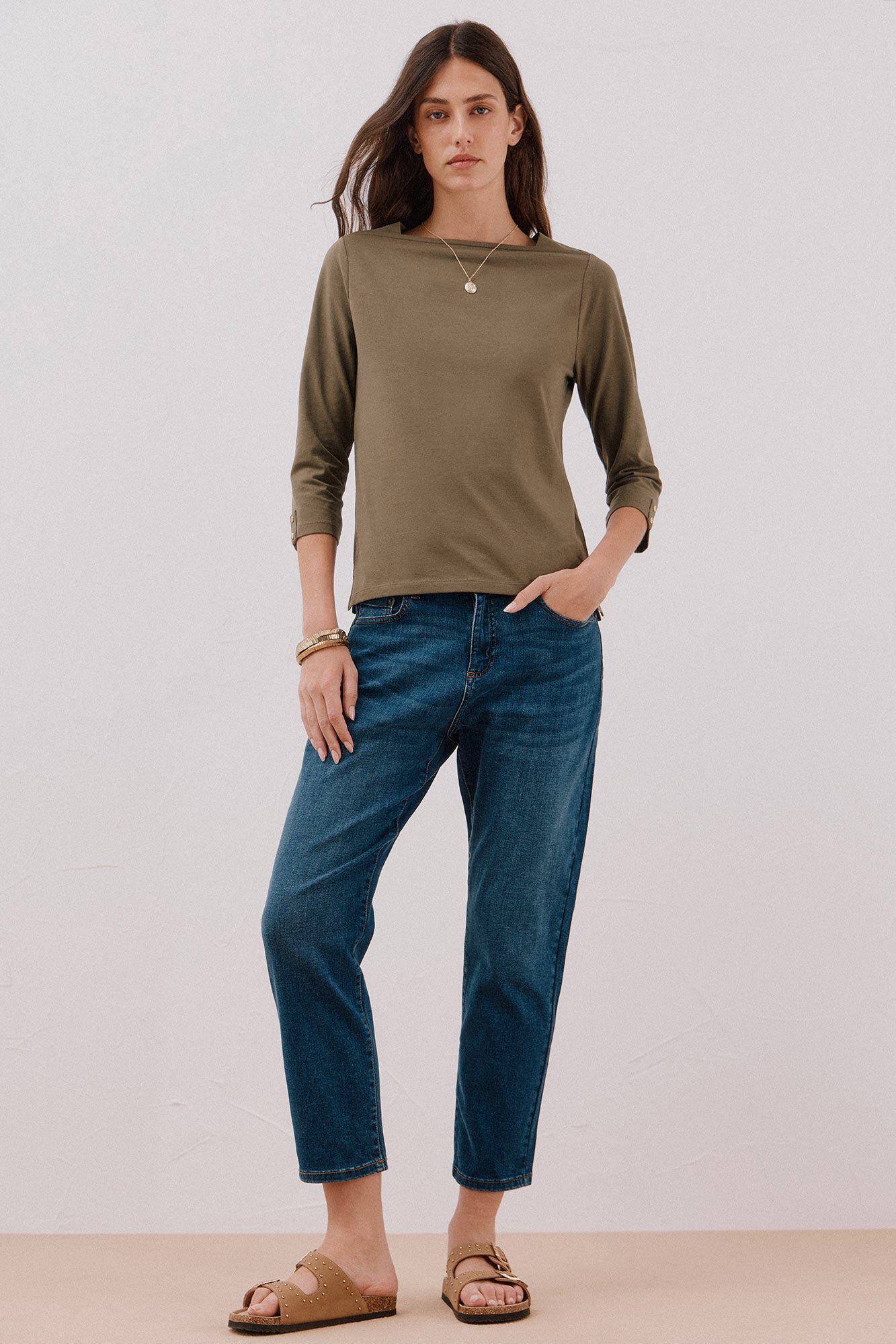 Cortefiel Playera de algod&oacute;n