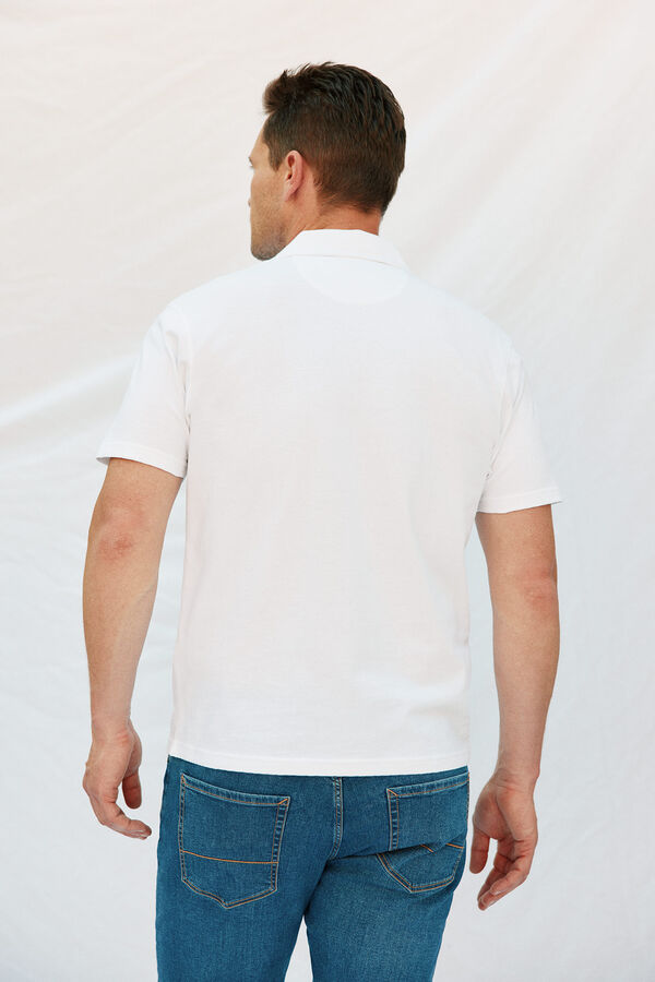 Cortefiel Polo estructura Blanco