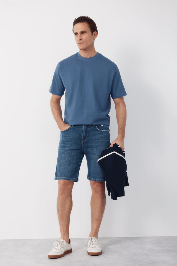 Cortefiel Camiseta b&aacute;sica Azul