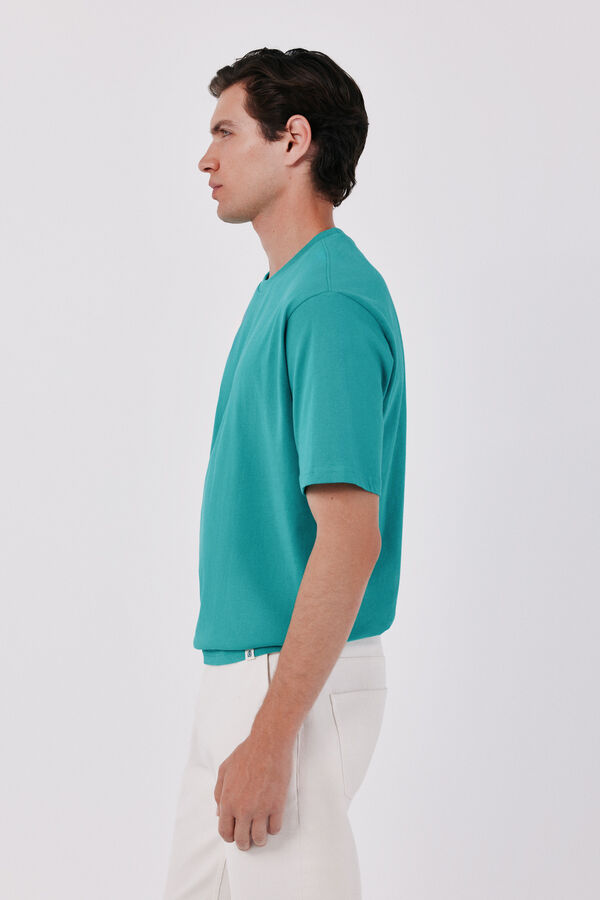 Cortefiel Camiseta b&aacute;sica Verde