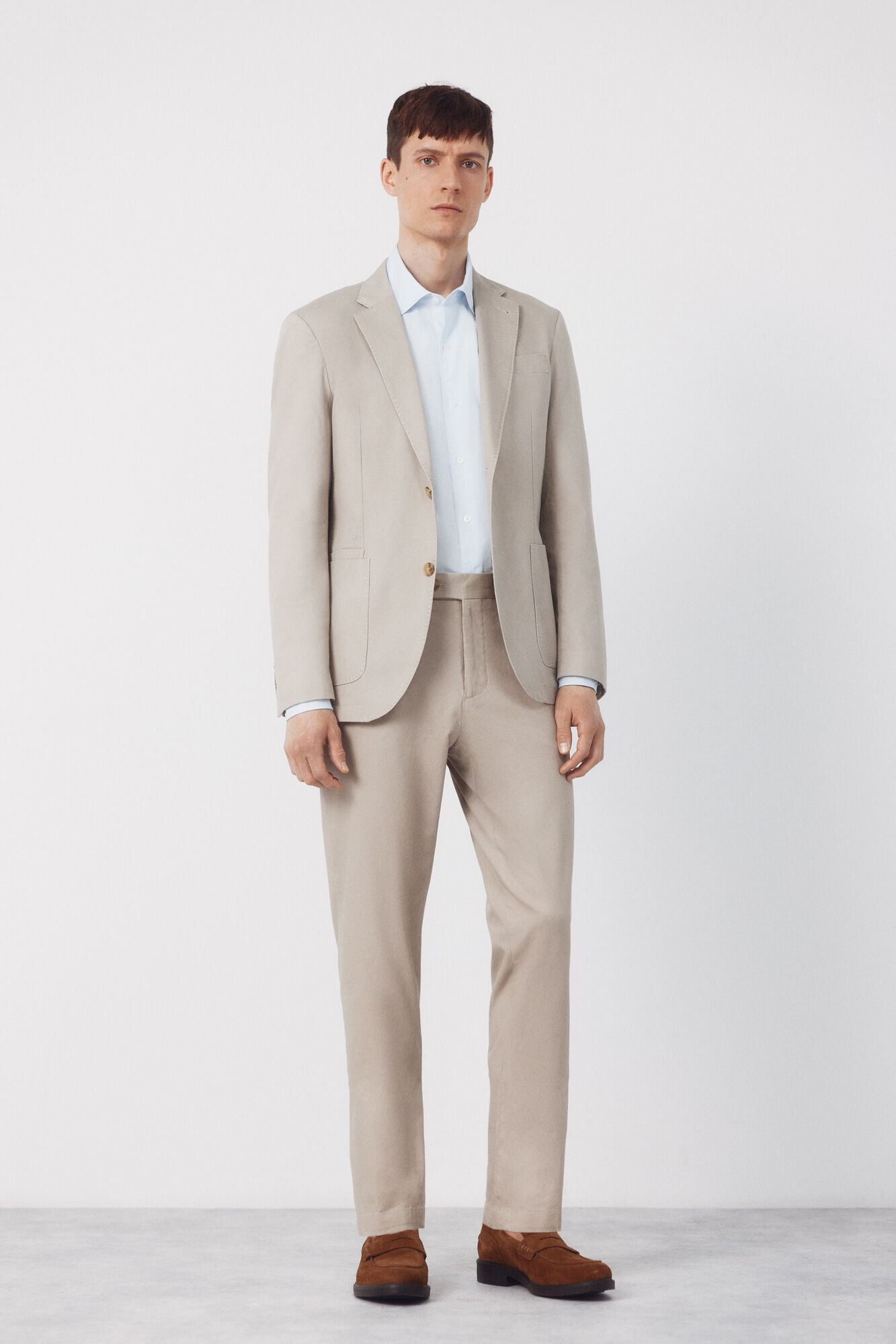 Cortefiel Pantal&oacute;n traje coordinado mezcla lino