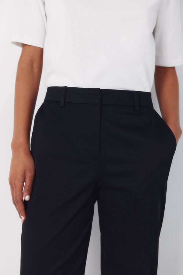 Cortefiel Pantal&oacute;n de corte slim Negro