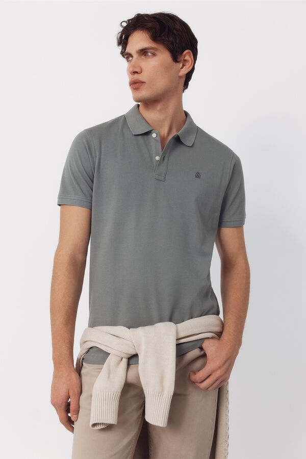 Cortefiel Polo b&aacute;sico piqu&eacute; slim Kaki