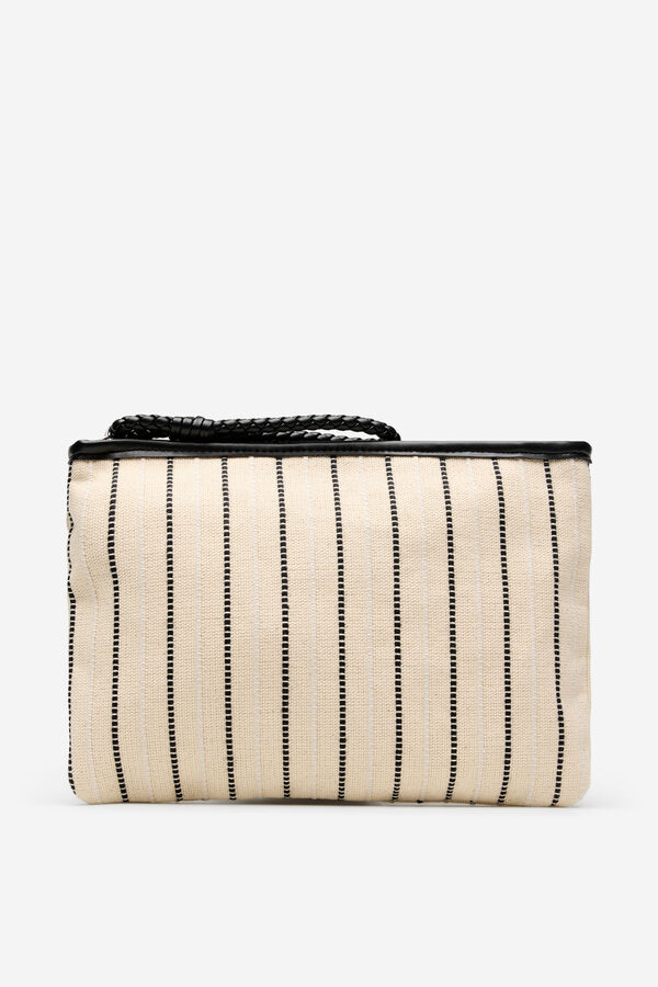 Cortefiel Estuche rayas Estampado blanco