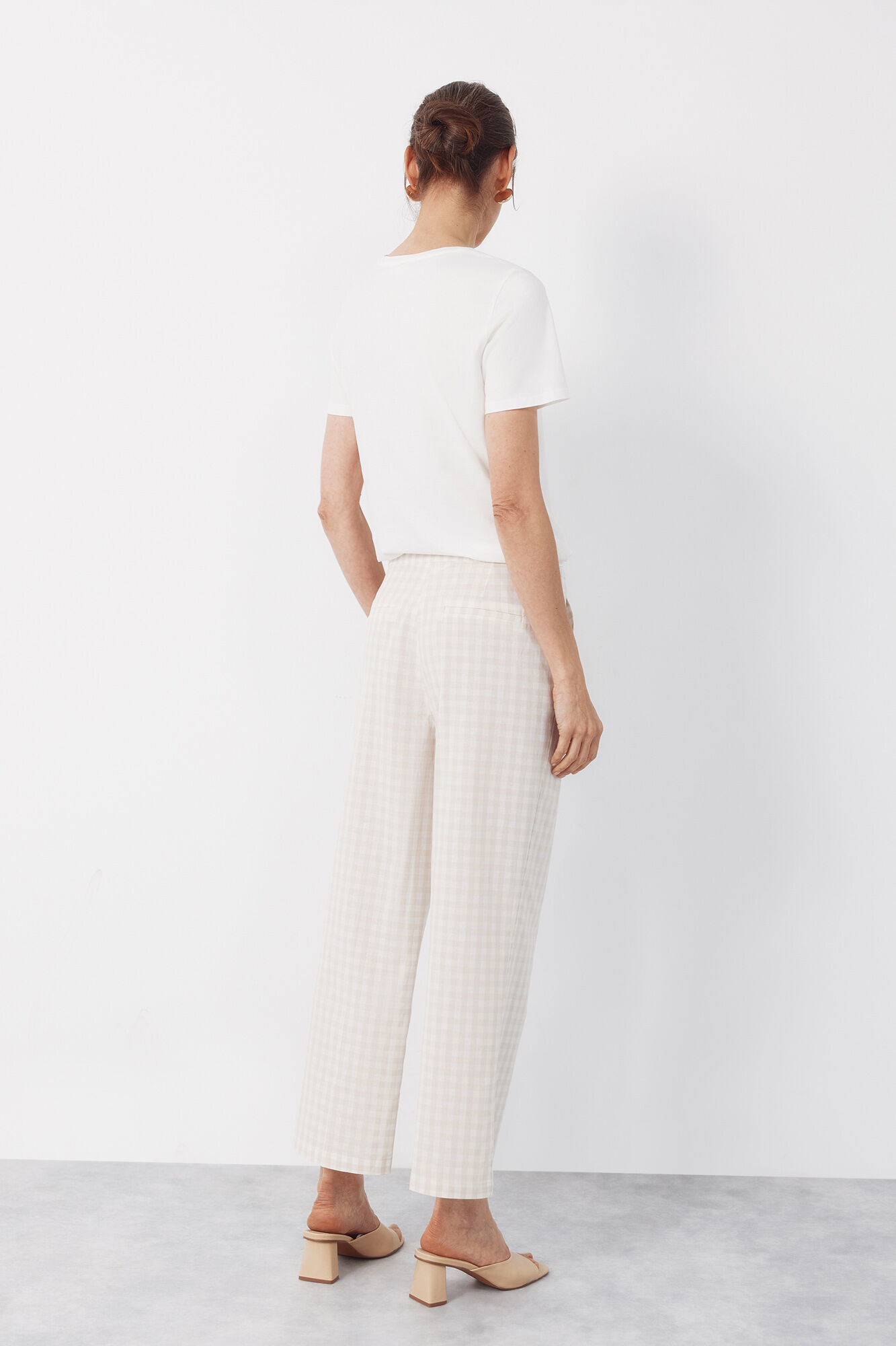 Cortefiel Pantal&oacute;n de estampado vichy