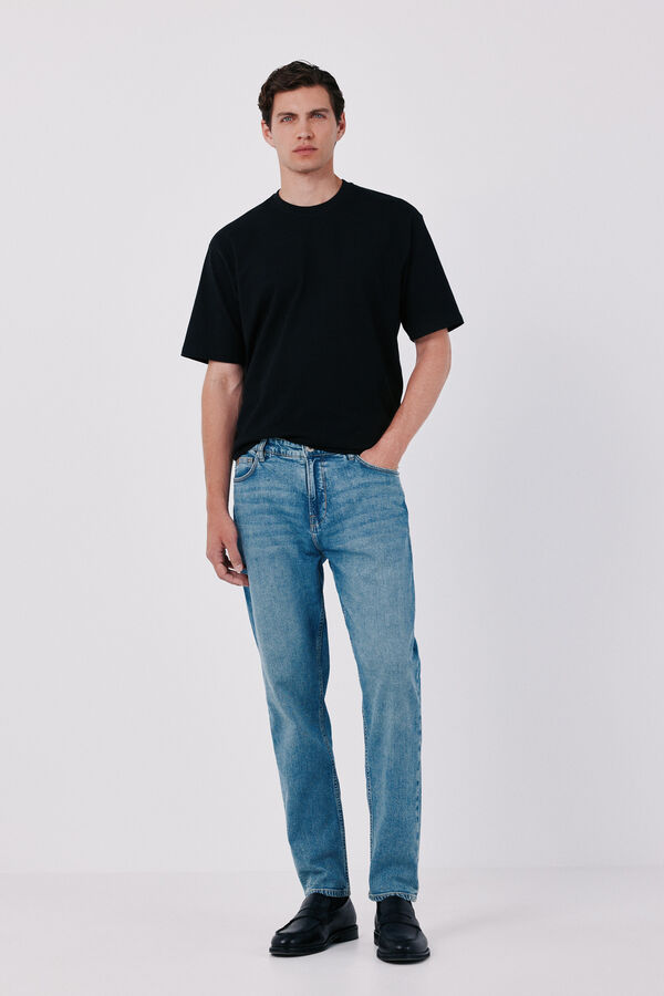 Cortefiel Camiseta b&aacute;sica Negro