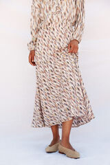 Cortefiel Falda estampada con vuelo Multicolor