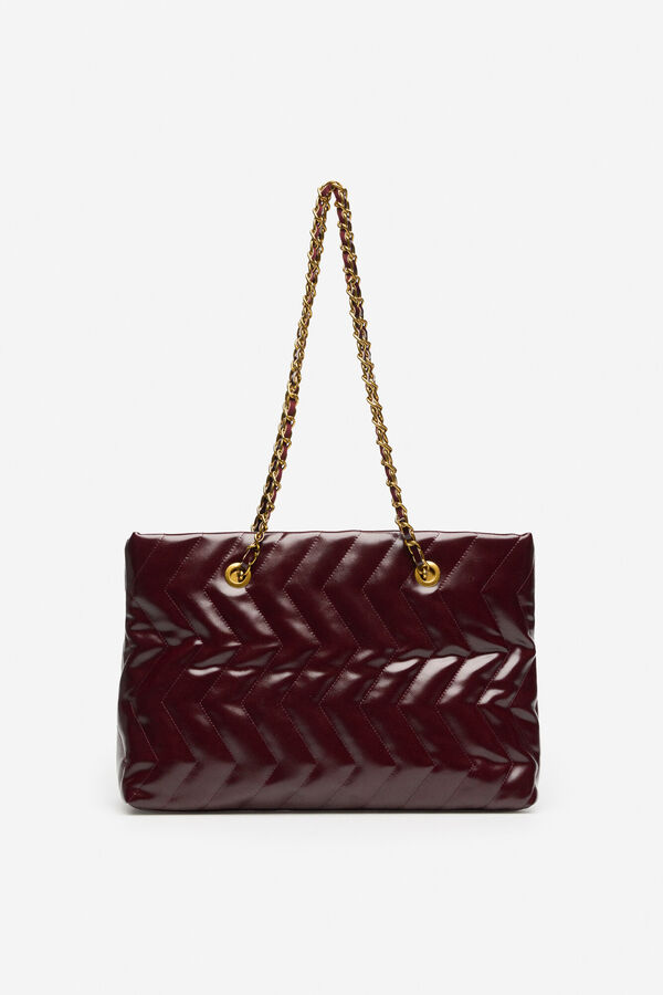 Cortefiel Shopper acolchado Vino