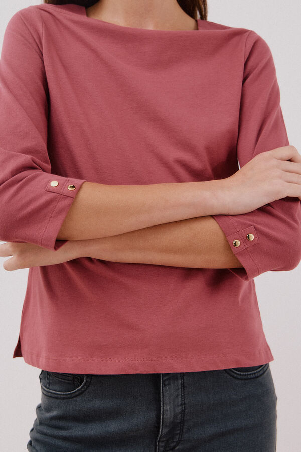 Cortefiel Playera de algod&oacute;n Rosa