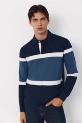 Cortefiel Polo rugby Azul marino