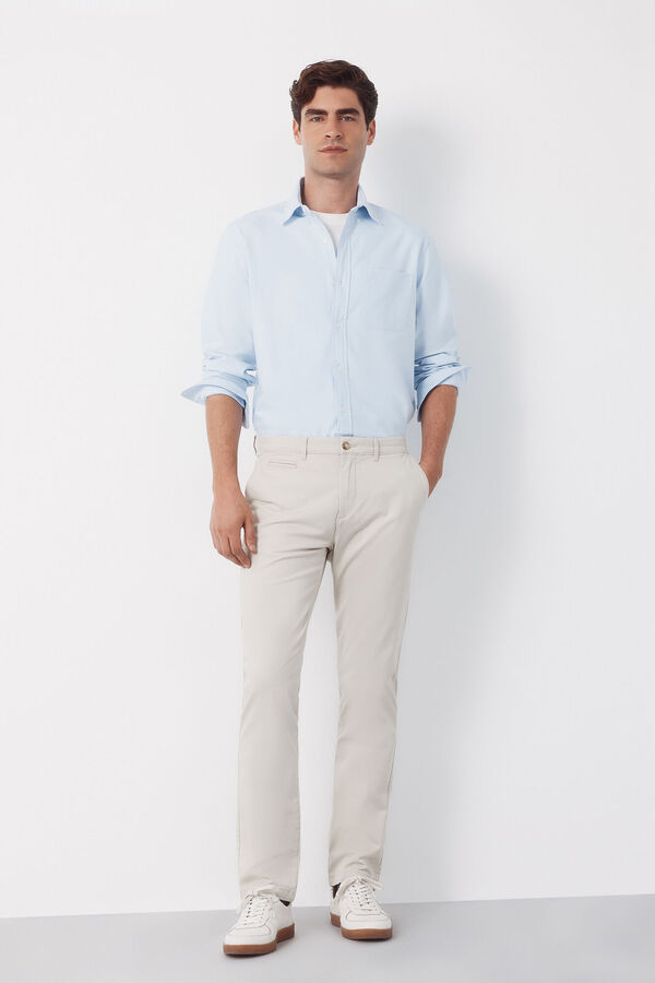 Cortefiel Pantal&oacute;n chino slim fit Beige