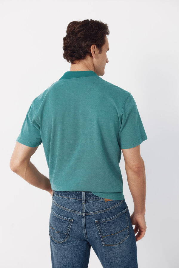 Cortefiel Polo textura Verde