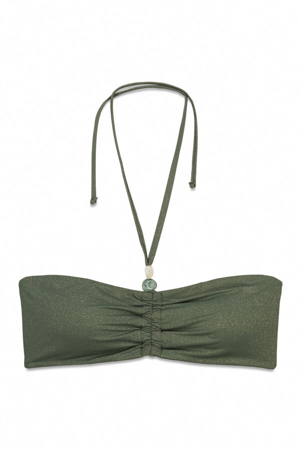 Cortefiel Top de bikini bandeau Kaki