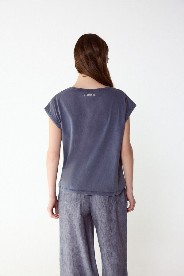 Slowlove Playera estampado bandana Azul marino