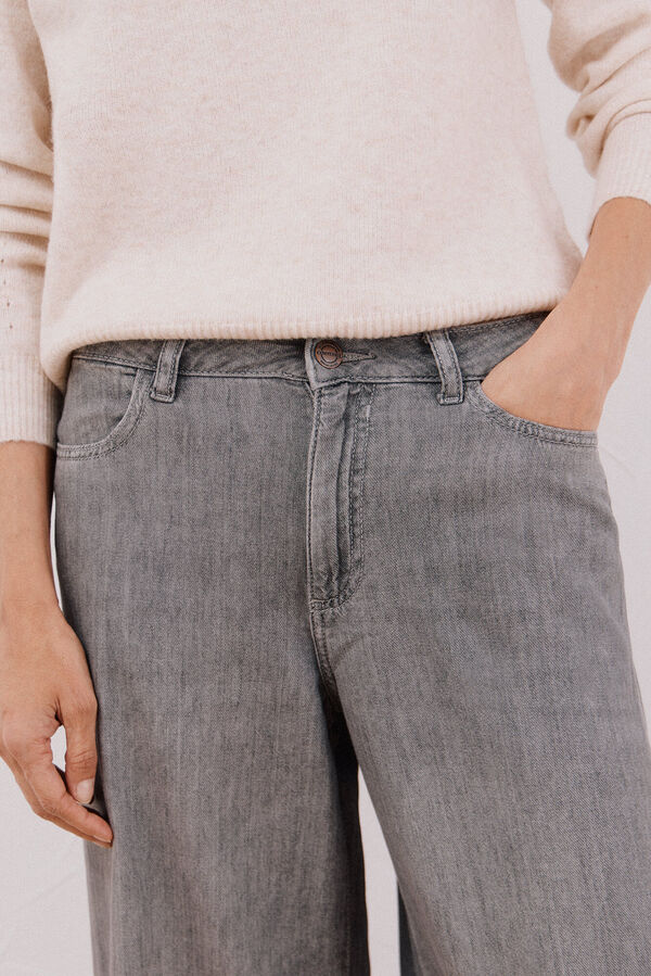 Cortefiel Jeans long palazzo  Gris oscuro