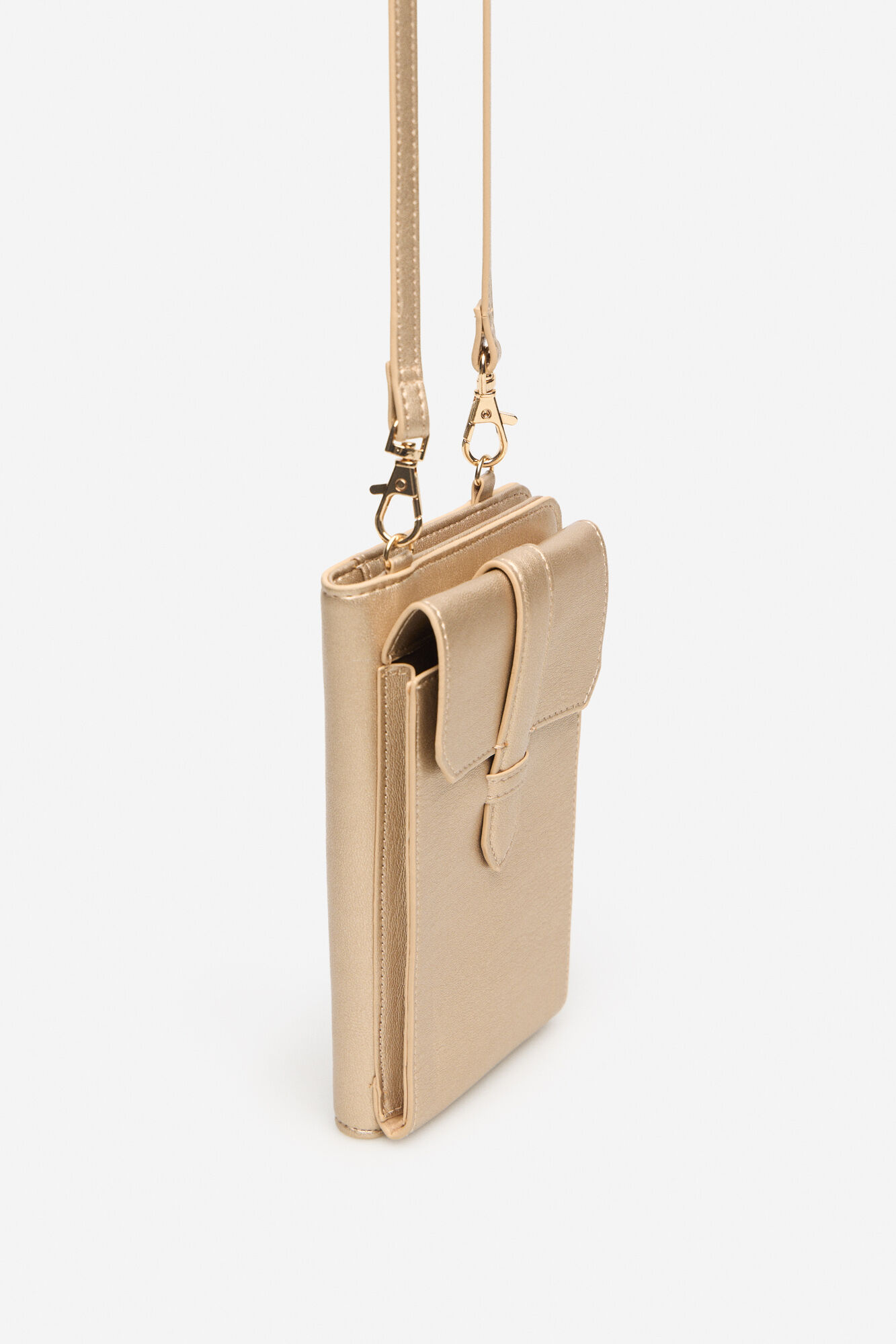 Cortefiel Cartera para celular dorada