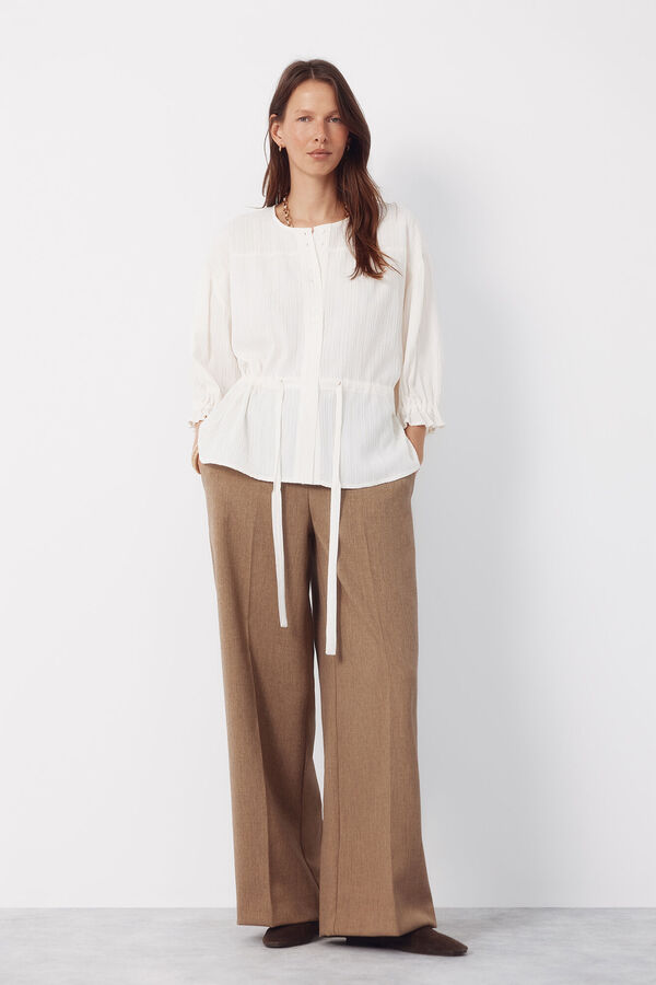 Cortefiel Pantal&oacute;n palazzo Beige