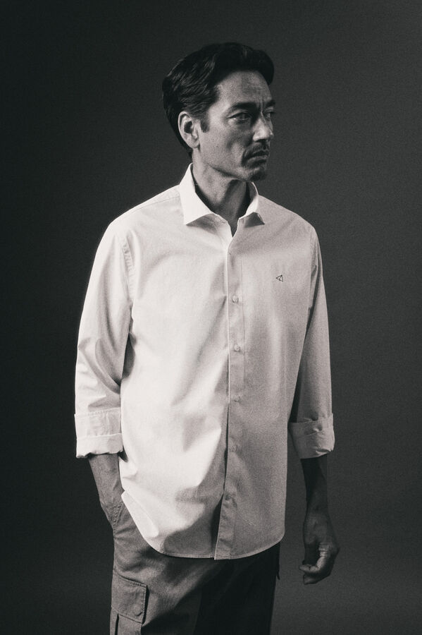 OOTO Camisa cuadros popel&iacute;n Azul