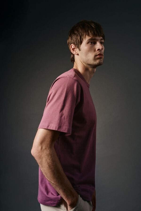 OOTO Camiseta gr&aacute;fica lavada Vino