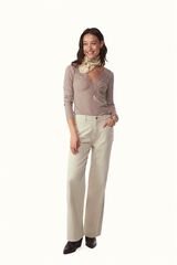 Slowlove Jeans con tachas Marfil