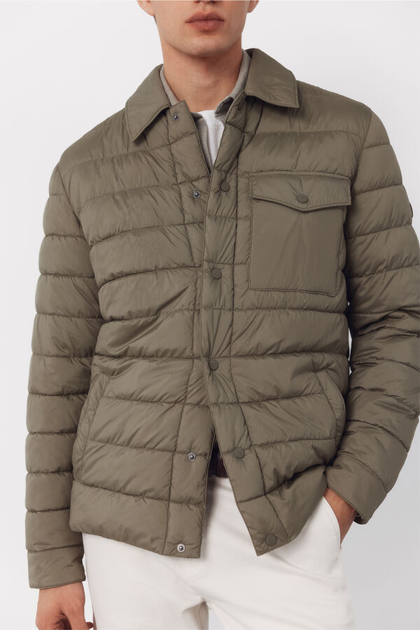 Cortefiel Sobrecamisa acolchada ultralight Kaki
