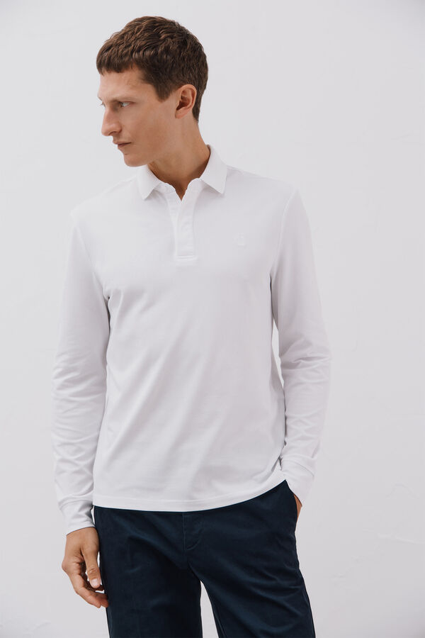 Cortefiel Polo regular fit Blanco