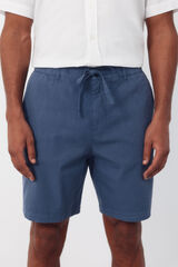 Cortefiel Bermuda con goma y cordones regular Azul