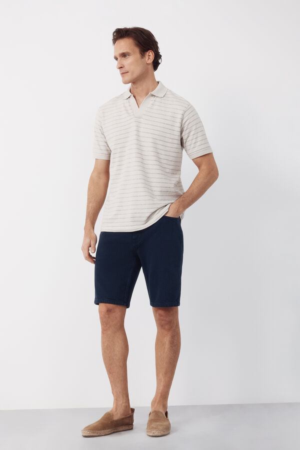 Cortefiel Bermuda denim color regular Azul marino