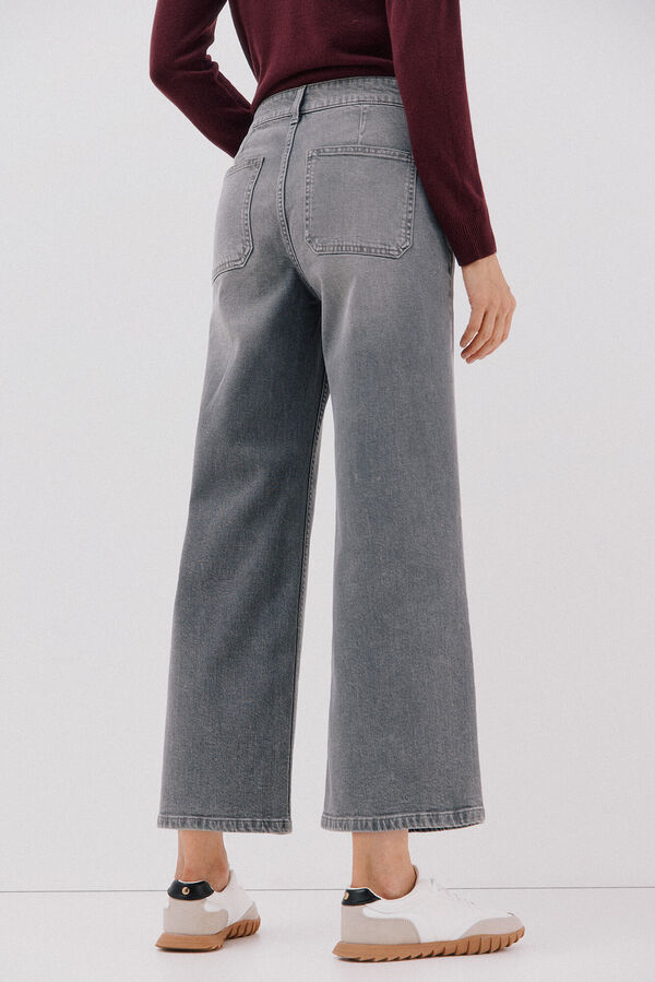 Cortefiel Pantalones marine bolsillos Gris oscuro