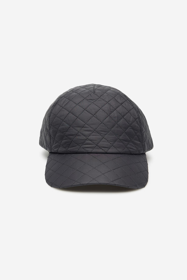 Cortefiel Gorra de nylon acolchada Negro