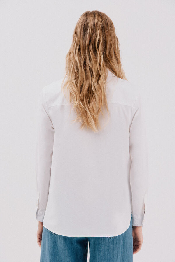 Cortefiel Camisa oxford  Blanco