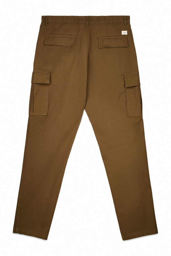OOTO Pantal&oacute;n cargo slim fit Marr&oacute;n