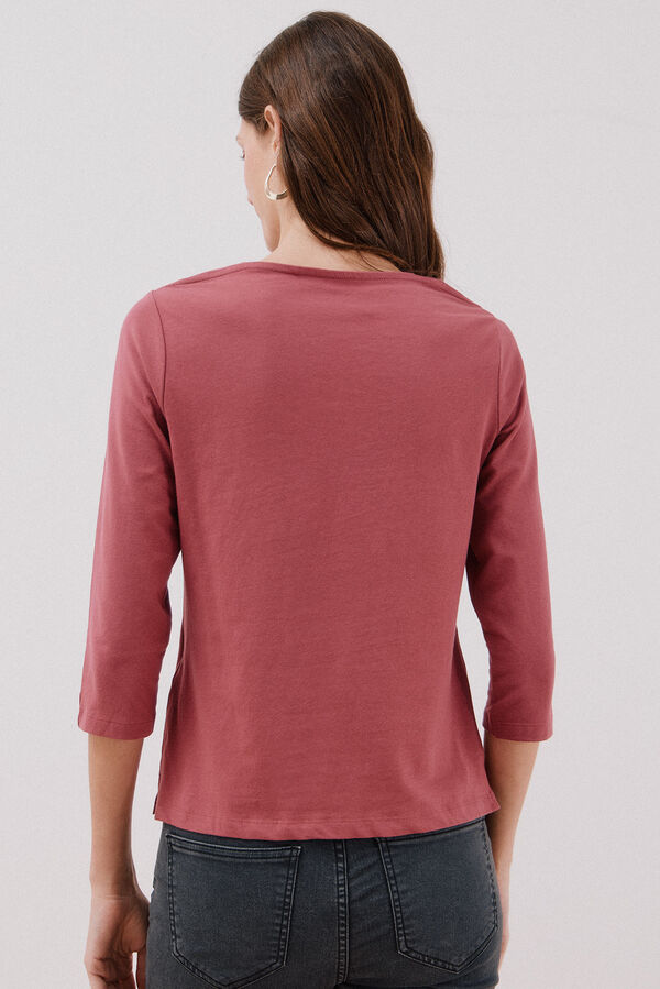 Cortefiel Playera de algod&oacute;n Rosa