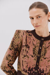 Cortefiel Chamarra con pliegue en el hombro Marr&oacute;n oscuro