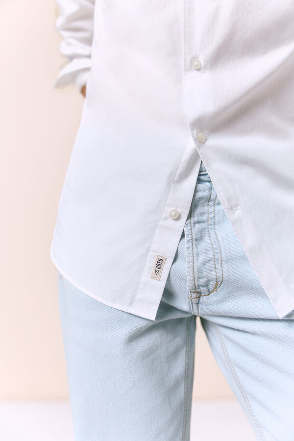 OOTO Camisa popel&iacute;n manga larga Blanco