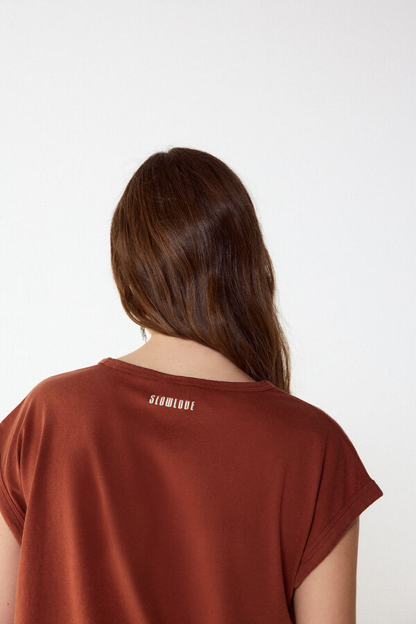 Slowlove Playera estampado bandana Estampado granate