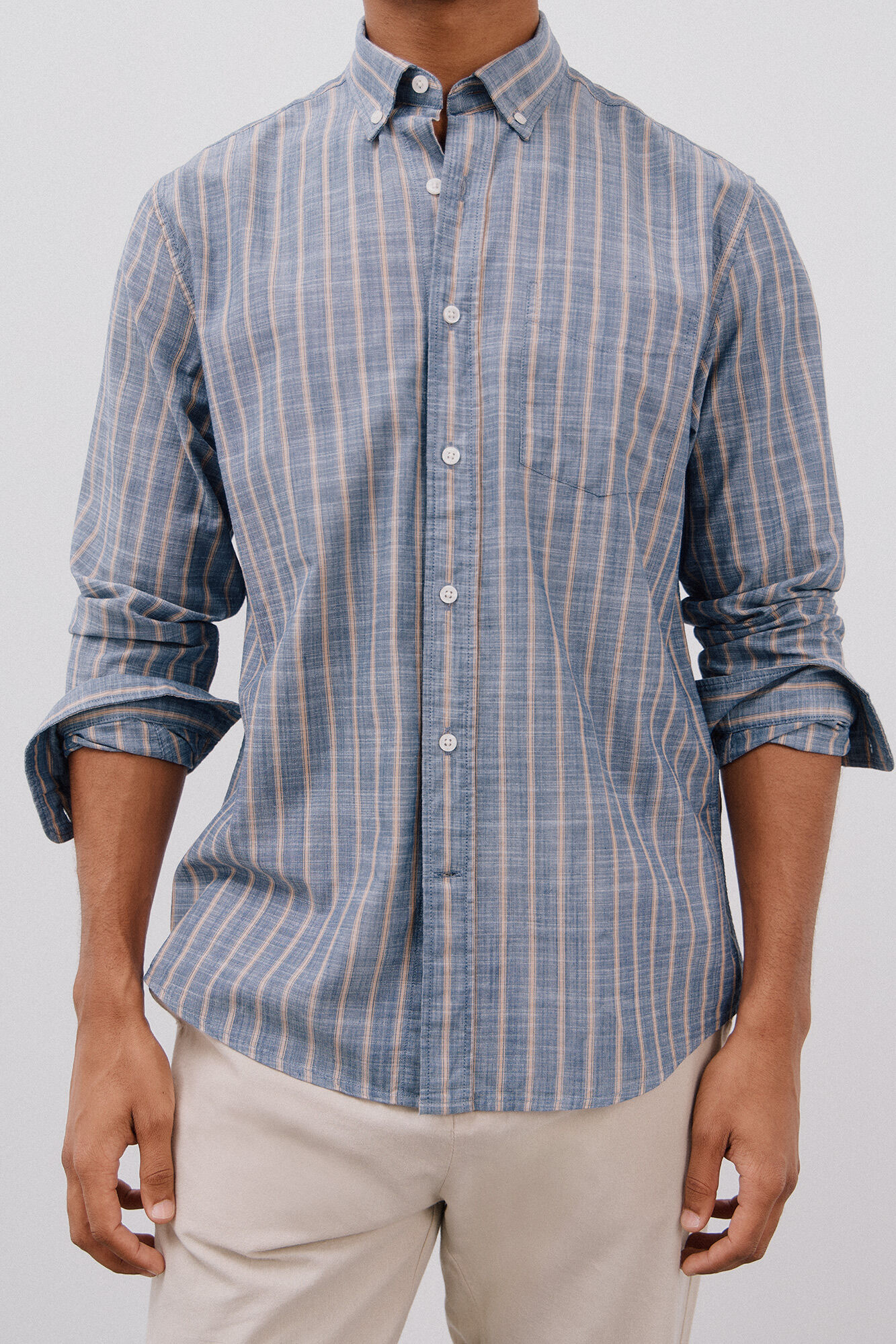 Cortefiel Camisa rayas flam&eacute;