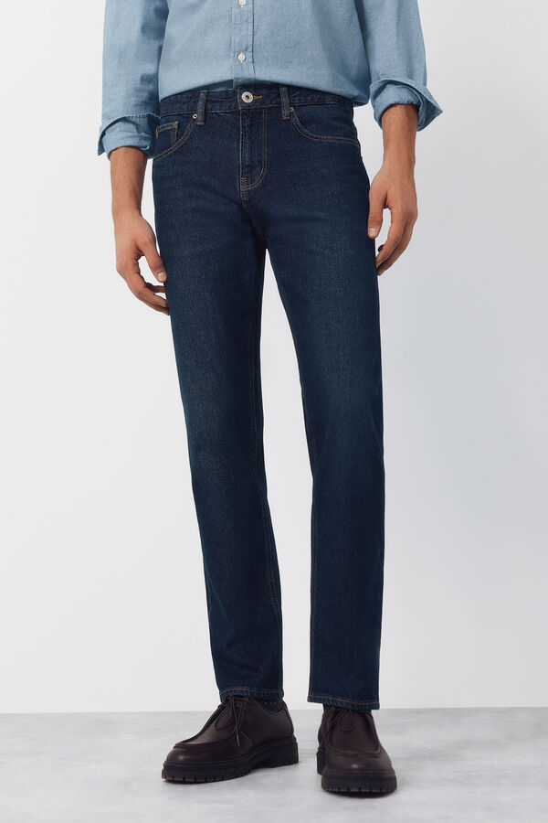 Cortefiel Pantal&oacute;n vaquero regular fit Azul marino