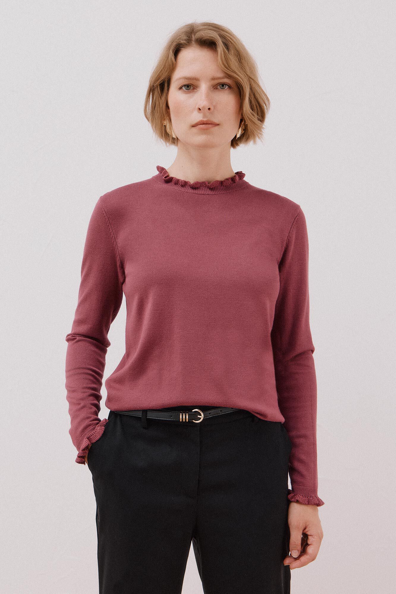 Cortefiel Chaleco de tejido calado