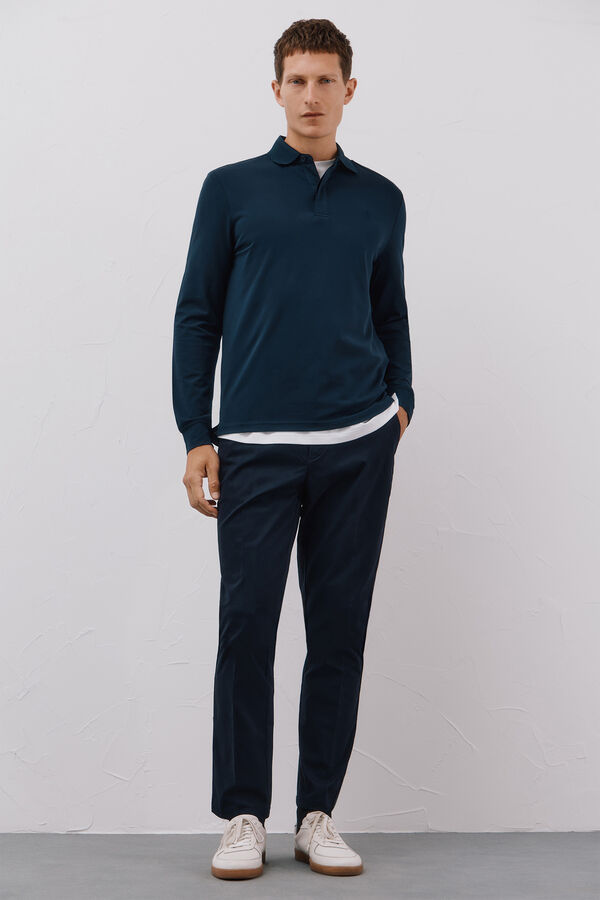 Cortefiel Polo regular fit Azul marino