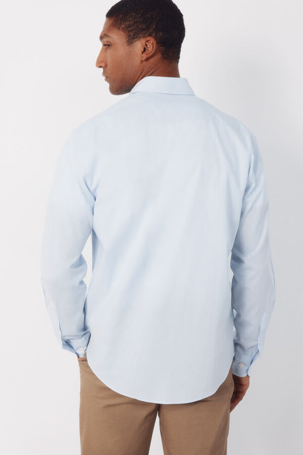 Cortefiel Camisa lisa popel&iacute;n Azul