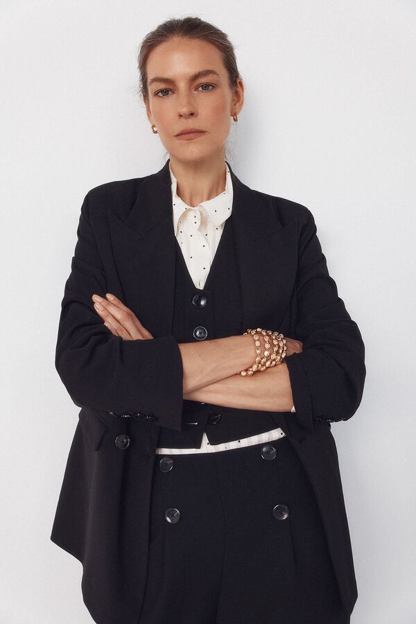 Cortefiel Blazer negro Negro